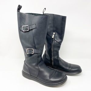 Super rare vintage Dr. Martens Caite Black Leather High Wrap Boot sz. US 6